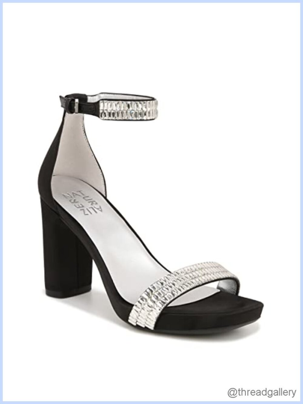 Platform Heeled Sandal Adjustable Buckle Formal Wedding Satin